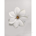 3 1/2[ Handmade White Artificial Plumeria Hair Pick